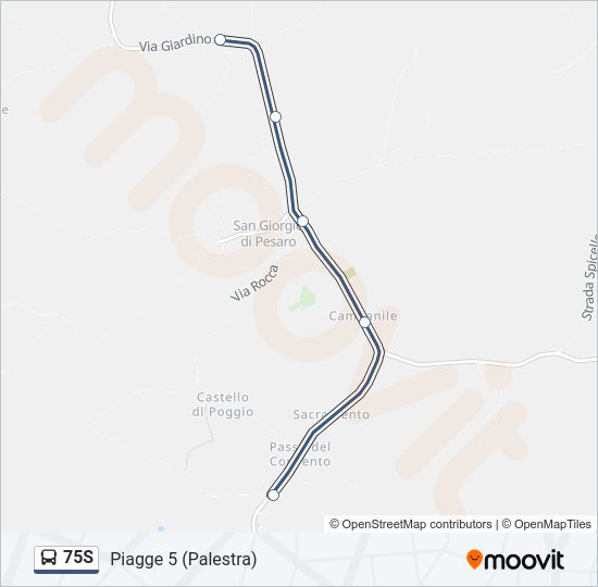 75S Bus Line Map