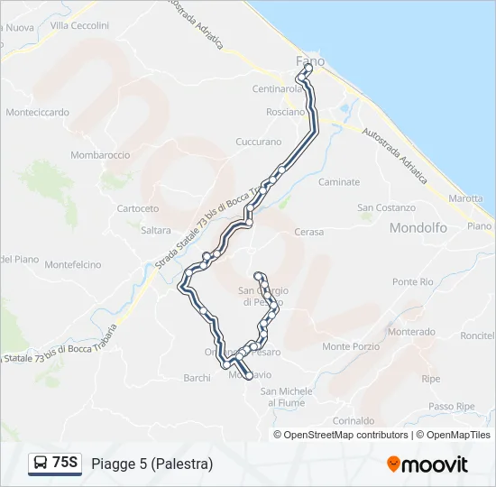 75S Bus Line Map