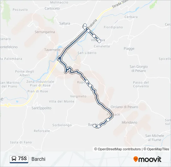 75S Bus Line Map