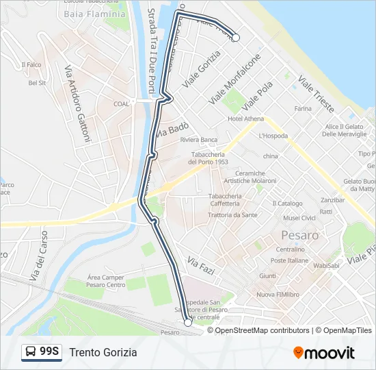 99S Bus Line Map