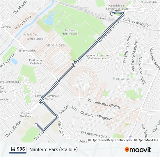 99S Bus Line Map