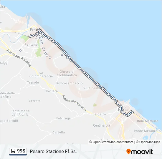 99S Bus Line Map