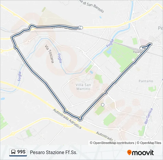 99S Bus Line Map