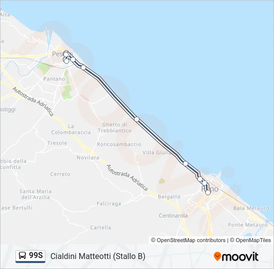 99S Bus Line Map