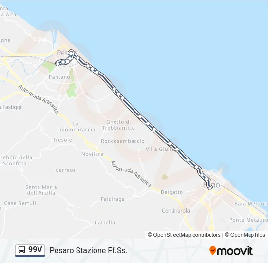 99V Bus Line Map
