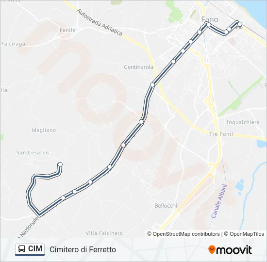 CIM Bus Line Map