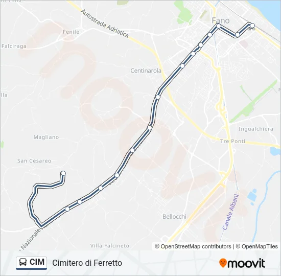 CIM Bus Line Map