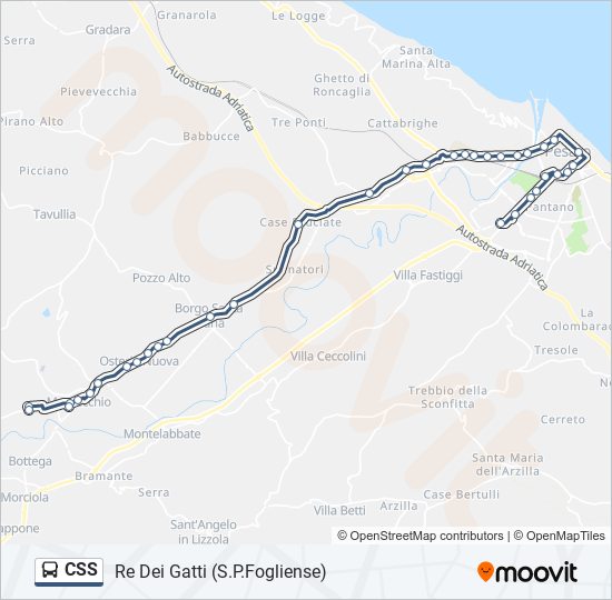 CSS bus Line Map