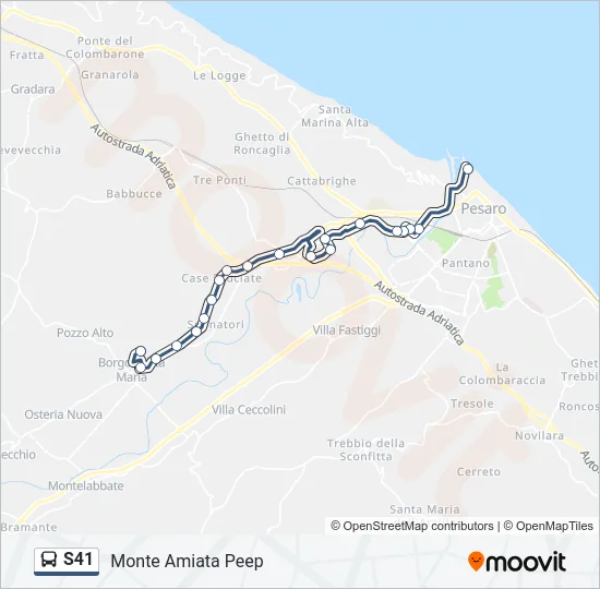S41 Bus Line Map