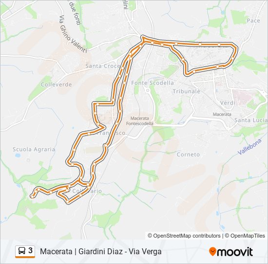 3 bus Line Map