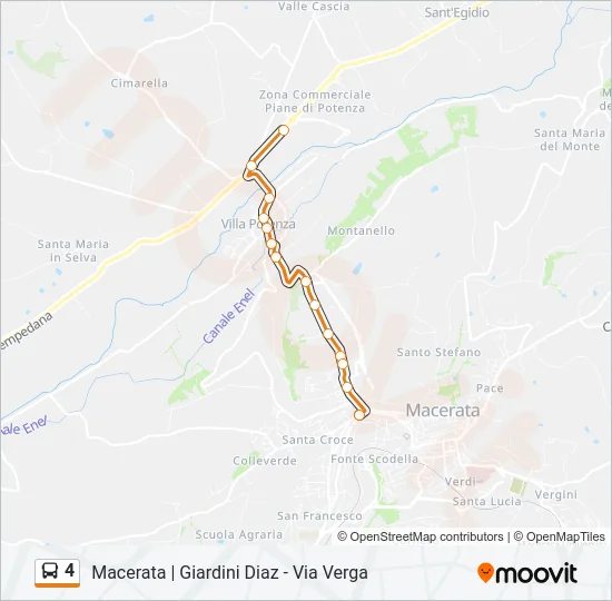 4 Bus Line Map