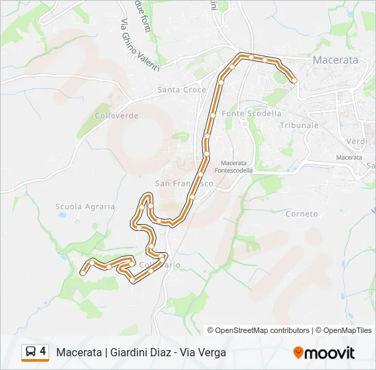 4 Bus Line Map