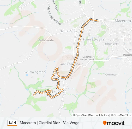 4 Bus Line Map