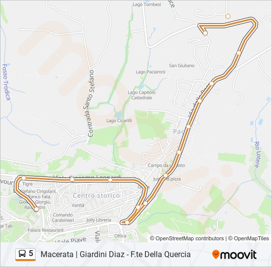 5 bus Line Map