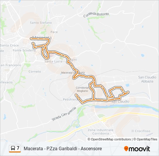 7 bus Line Map