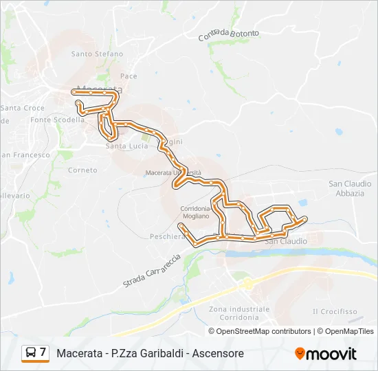7 Bus Line Map