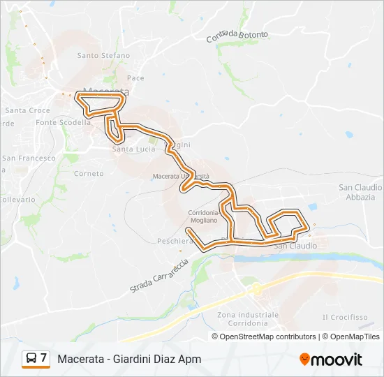 7 Bus Line Map