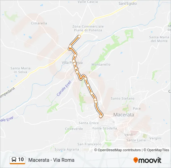 10 Bus Line Map