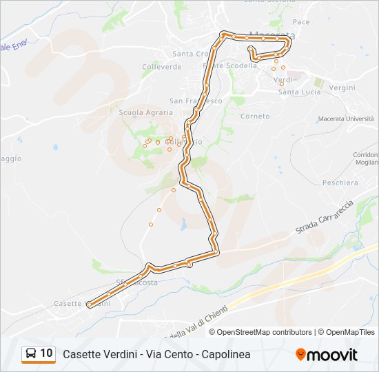 10 Bus Line Map