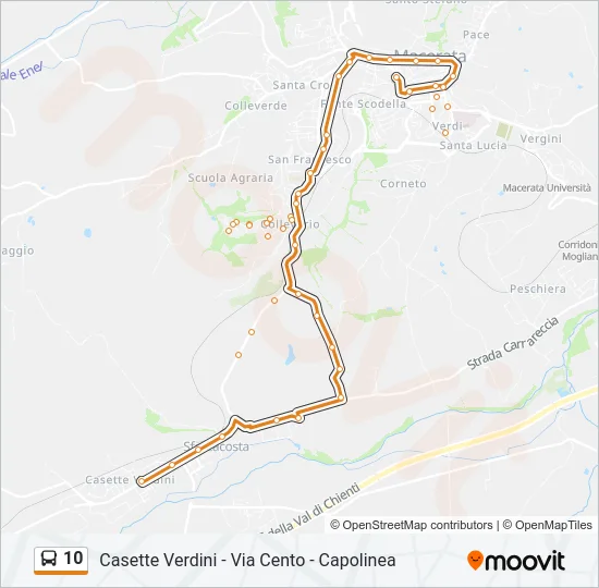 10 Bus Line Map