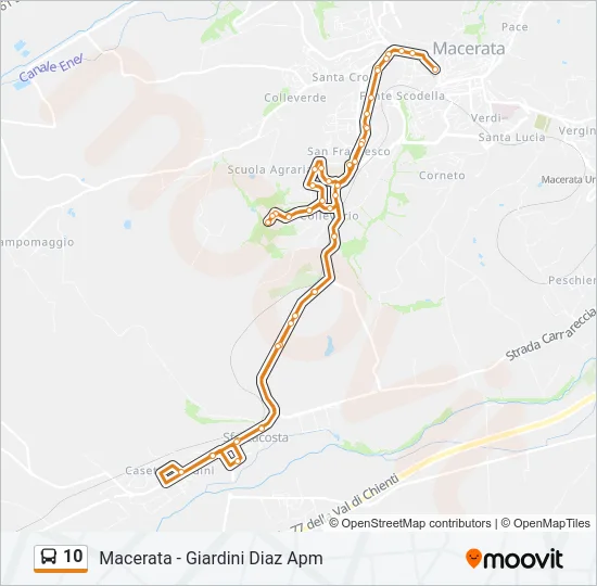 10 Bus Line Map