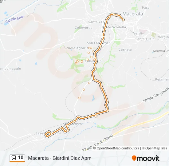 10 Bus Line Map