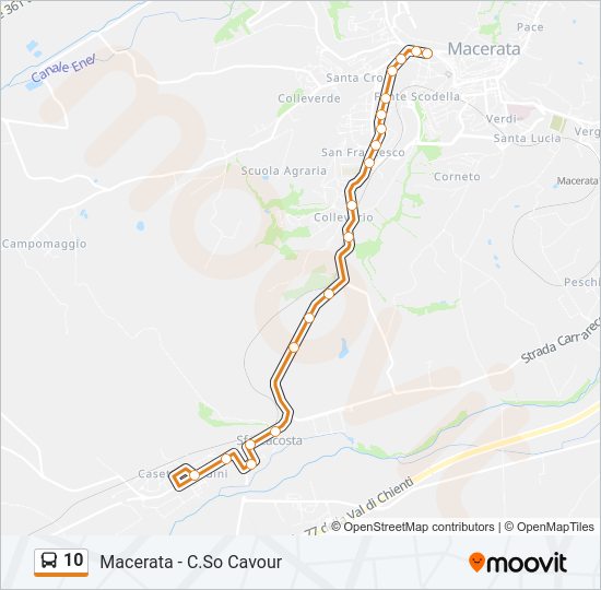 10 Bus Line Map