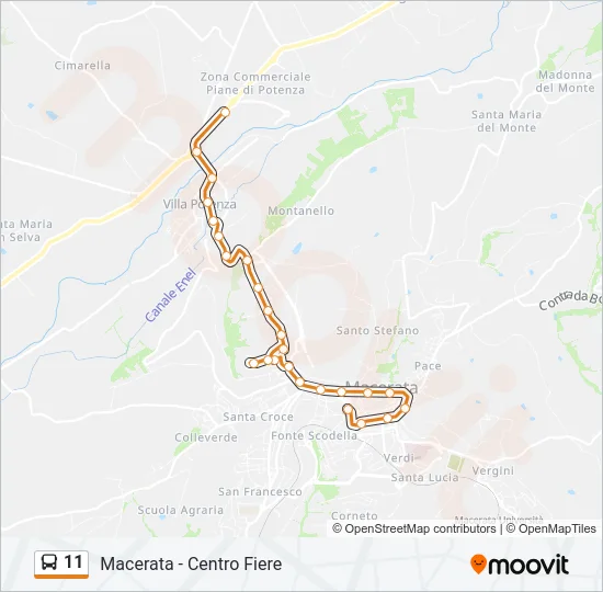 11 Bus Line Map