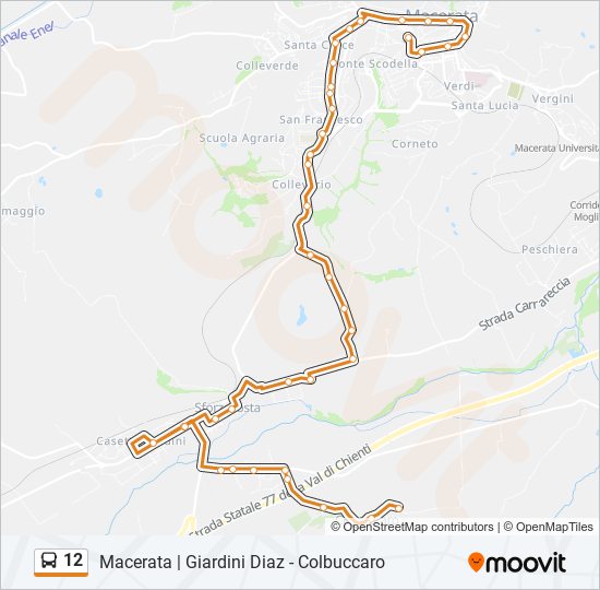 12 bus Line Map