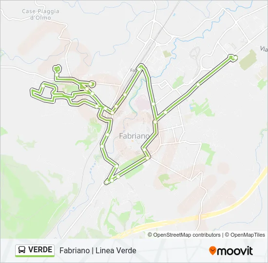 Percorso linea bus VERDE