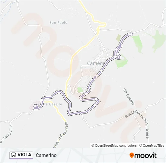 Percorso linea bus VIOLA