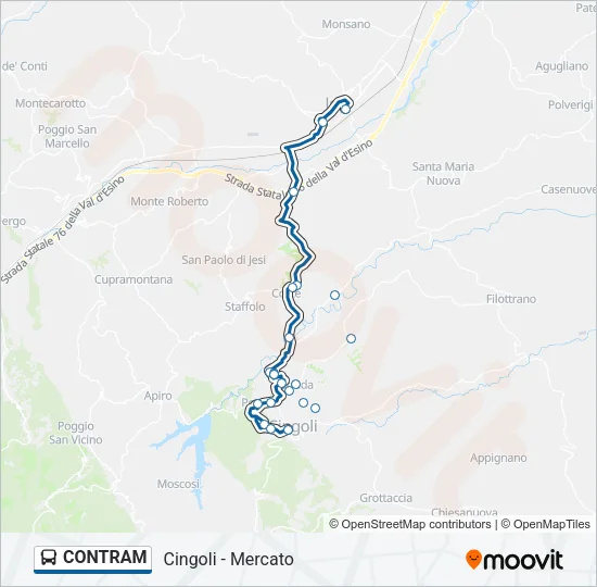 CONTRAM Bus Line Map