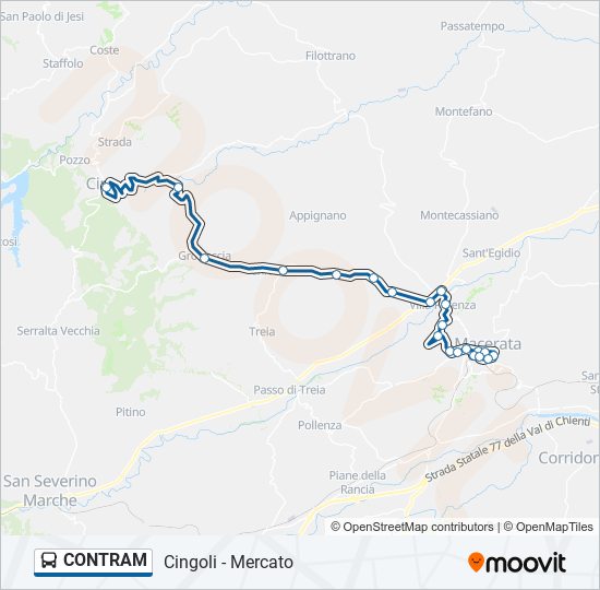 CONTRAM bus Line Map