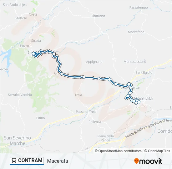 CONTRAM Bus Line Map