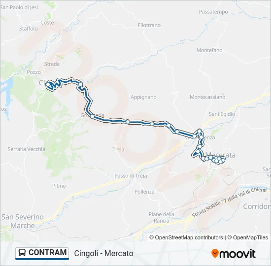 CONTRAM Bus Line Map