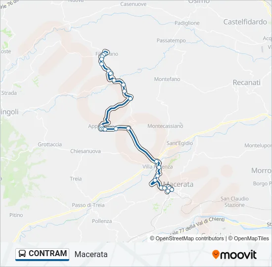 CONTRAM Bus Line Map