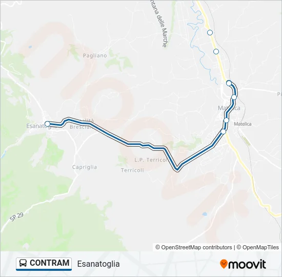 CONTRAM Bus Line Map
