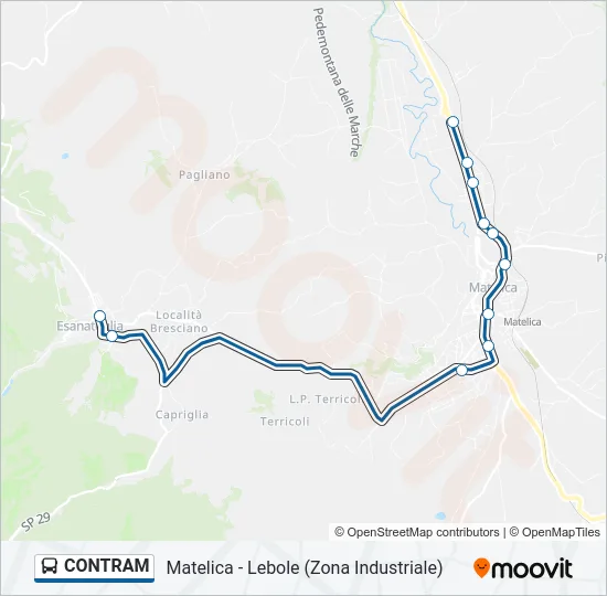 CONTRAM Bus Line Map