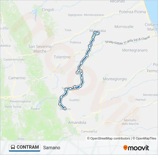 CONTRAM Bus Line Map