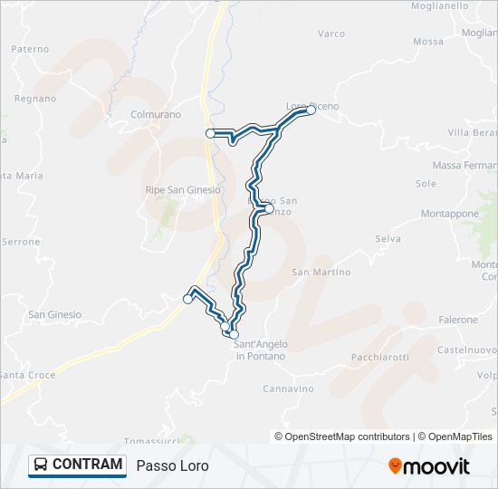 CONTRAM Bus Line Map