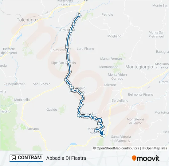 CONTRAM Bus Line Map