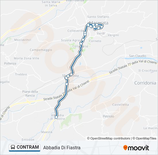 CONTRAM Bus Line Map