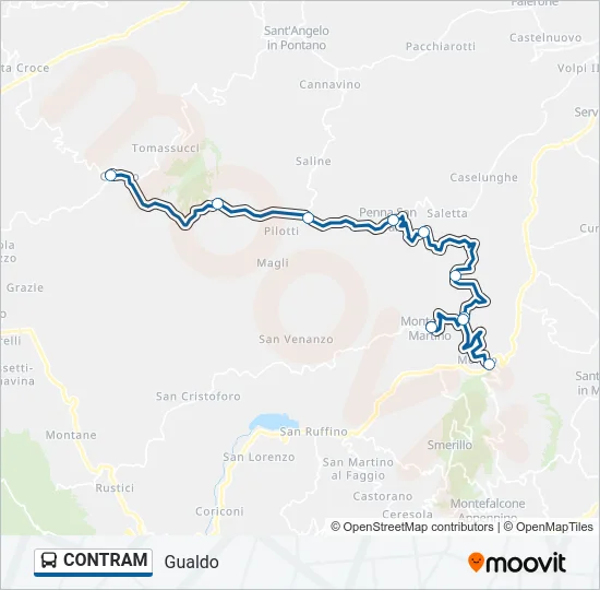 Percorso linea bus CONTRAM