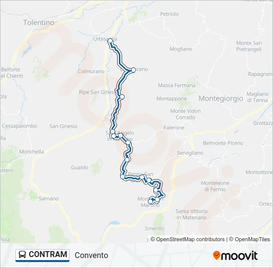 CONTRAM Bus Line Map
