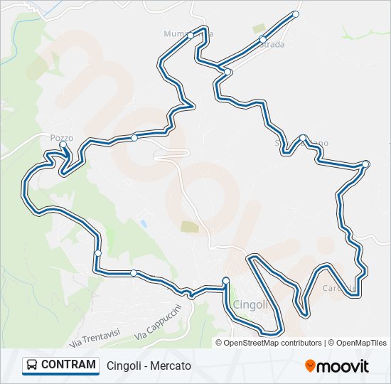 CONTRAM bus Line Map