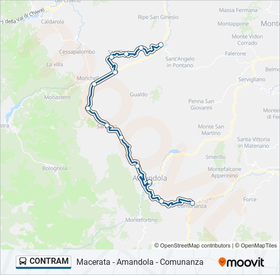 CONTRAM bus Line Map