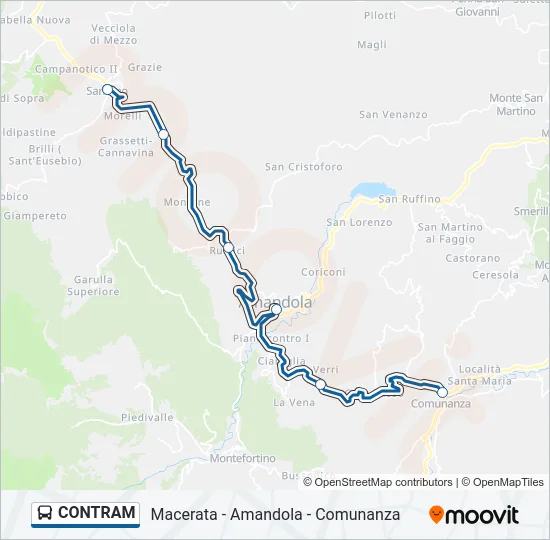 CONTRAM Bus Line Map