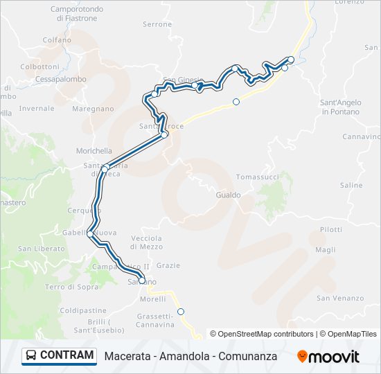 CONTRAM Bus Line Map