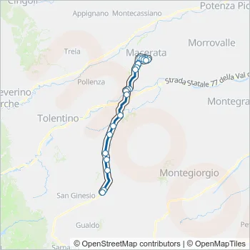 CONTRAM Bus Line Map