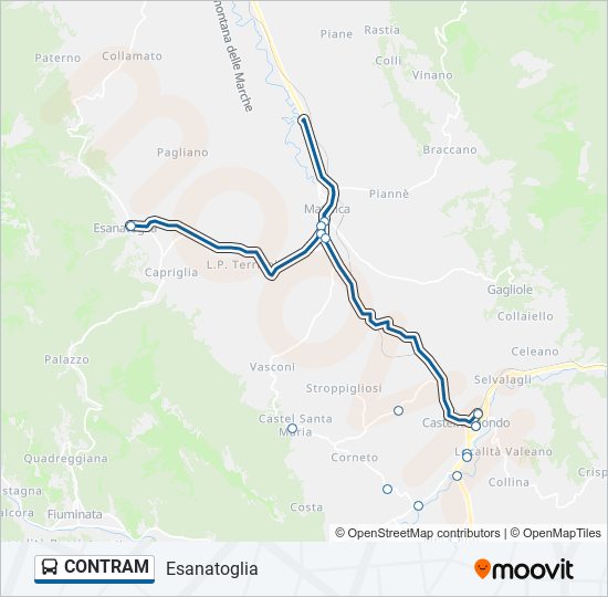 CONTRAM bus Line Map